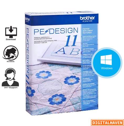 Brother PE-DESIGN 11 Embroidery - 500k Designs Included!