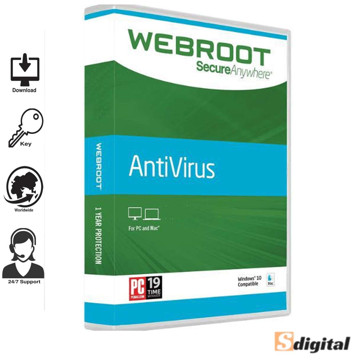 Webroot SecureAnywhere Internet Security  4 year + Preactive Windows   + Free GIFT - SDIGITAL