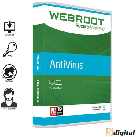 Webroot SecureAnywhere Internet Security  4 year + Preactive Windows   + Free GIFT - SDIGITAL