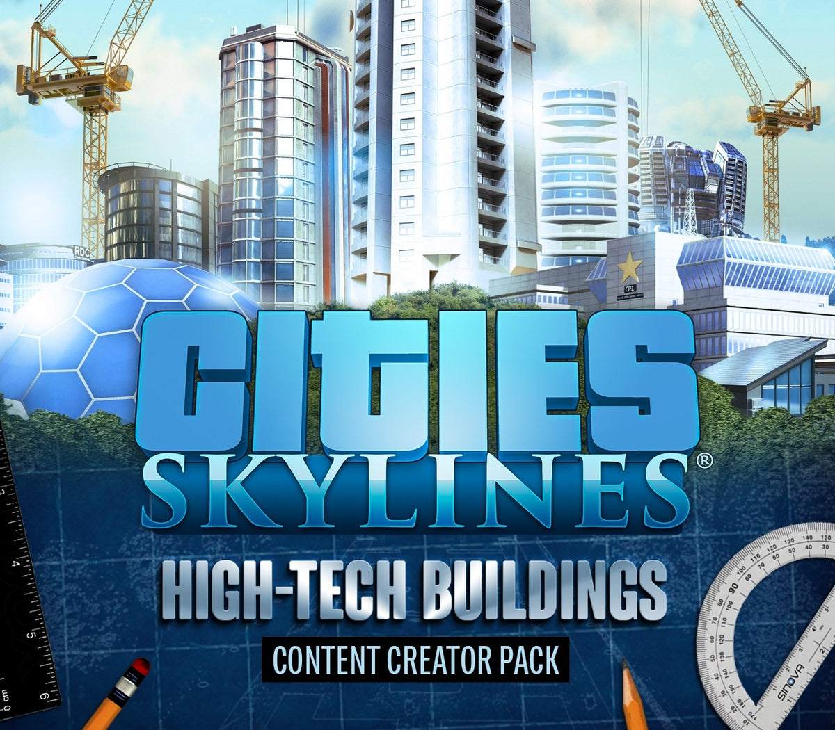 Cities: Skylines - Content Creator Pack: High-Tech Buildings DLC US Steam CD Key